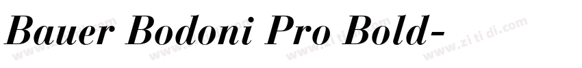 Bauer Bodoni Pro Bold字体转换
